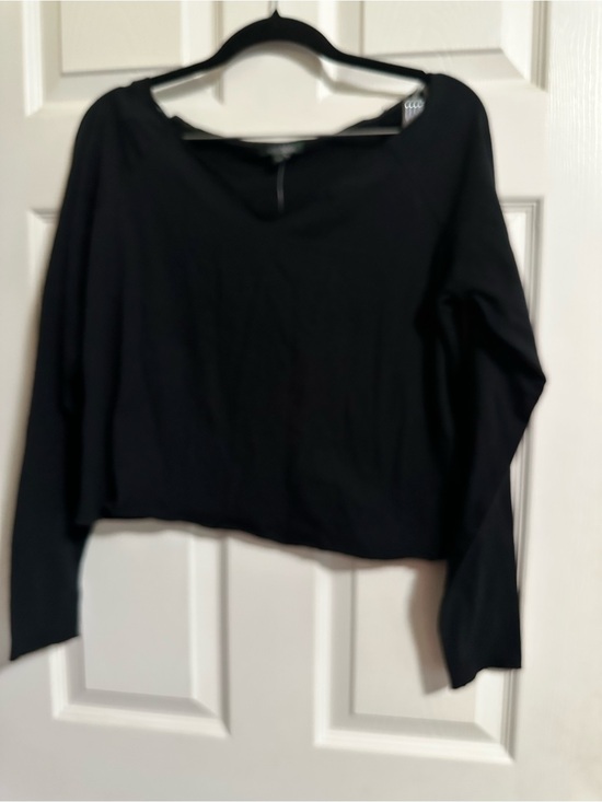 wild fable Tops - Wild Fable Womens Long Sleeve V-Neck Cropped Top, Black Size XL
